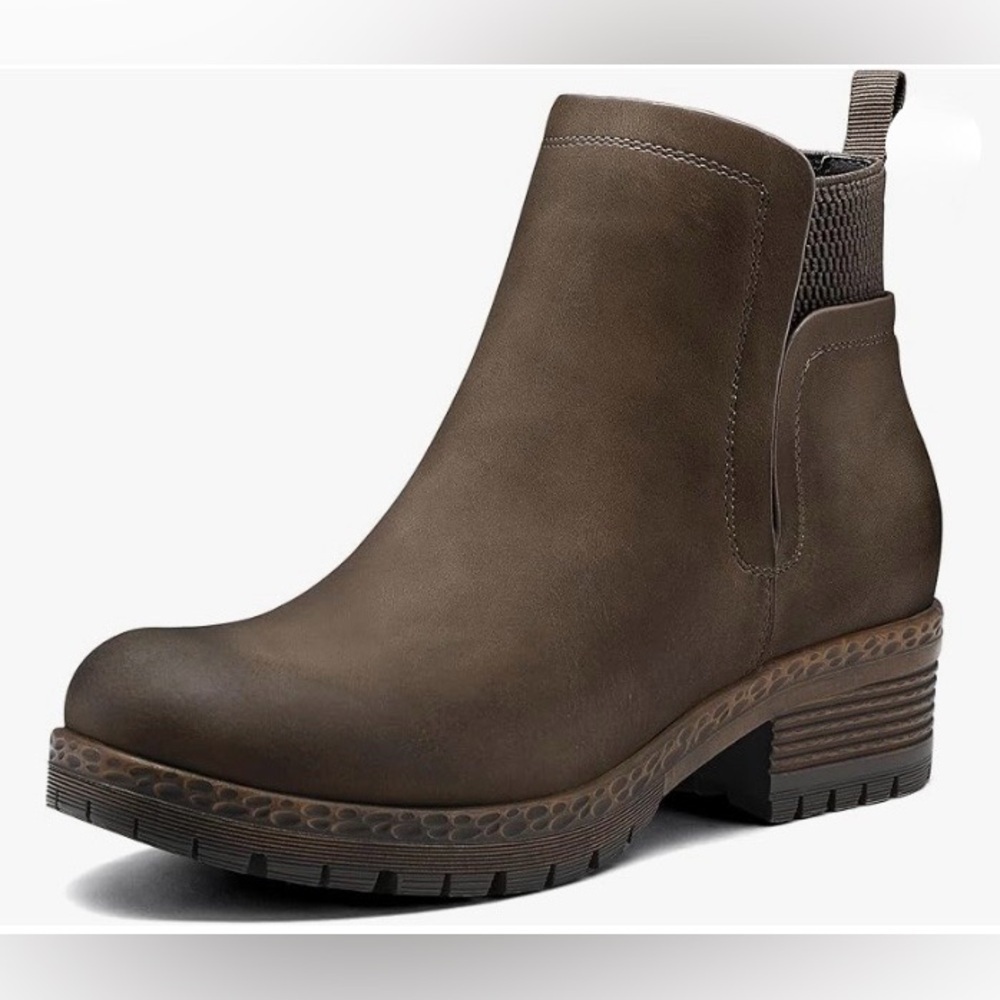 Elegant Brown Ankle Booties Size 8 - Picture 7 of 16